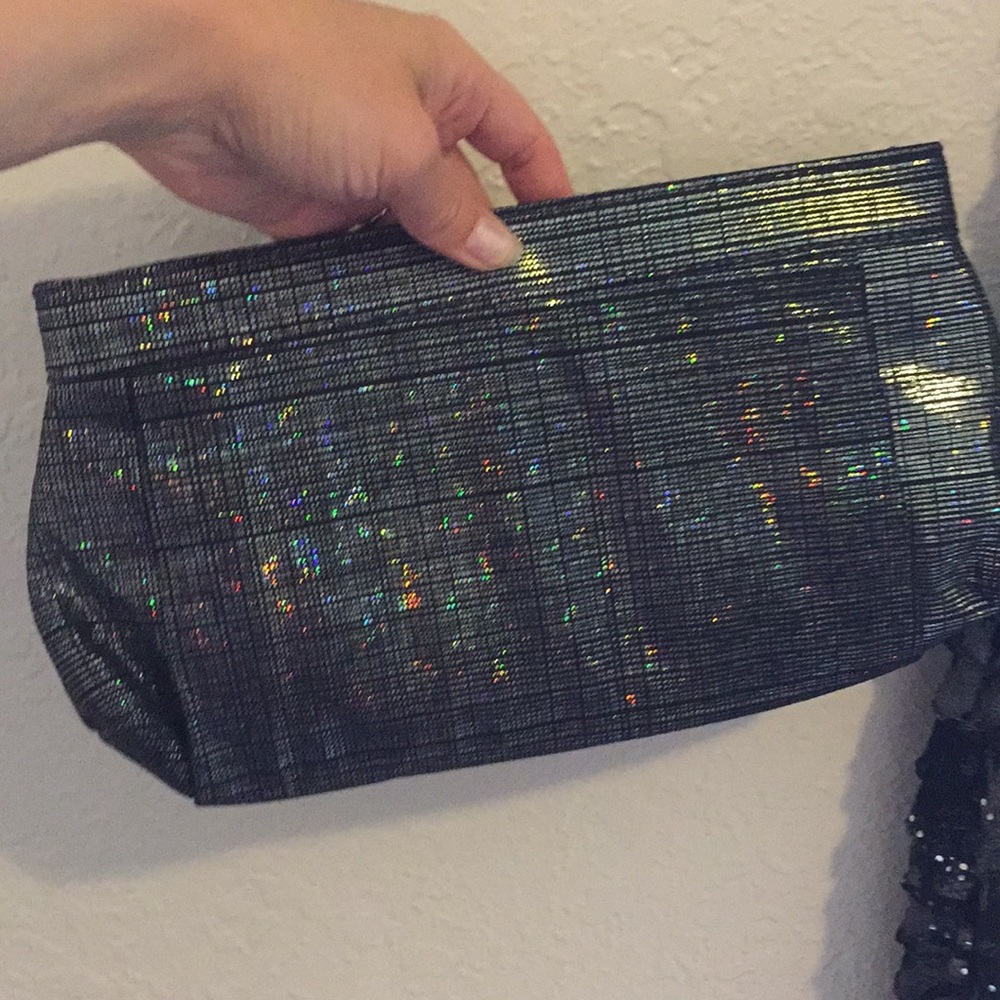 Black clutch/ make up bag